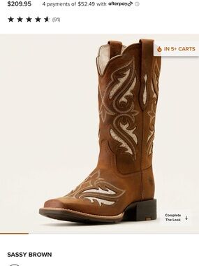 Ariat Round Up Bliss Gold Sparkle Sassy Brown Western Cowgirl Boots